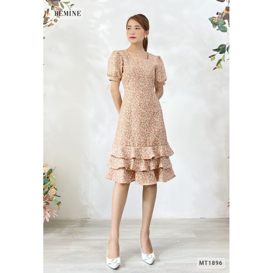 Đầm suông bông nhí bèo lai BEMINE MT1896HONG | BigBuy360 - bigbuy360.vn