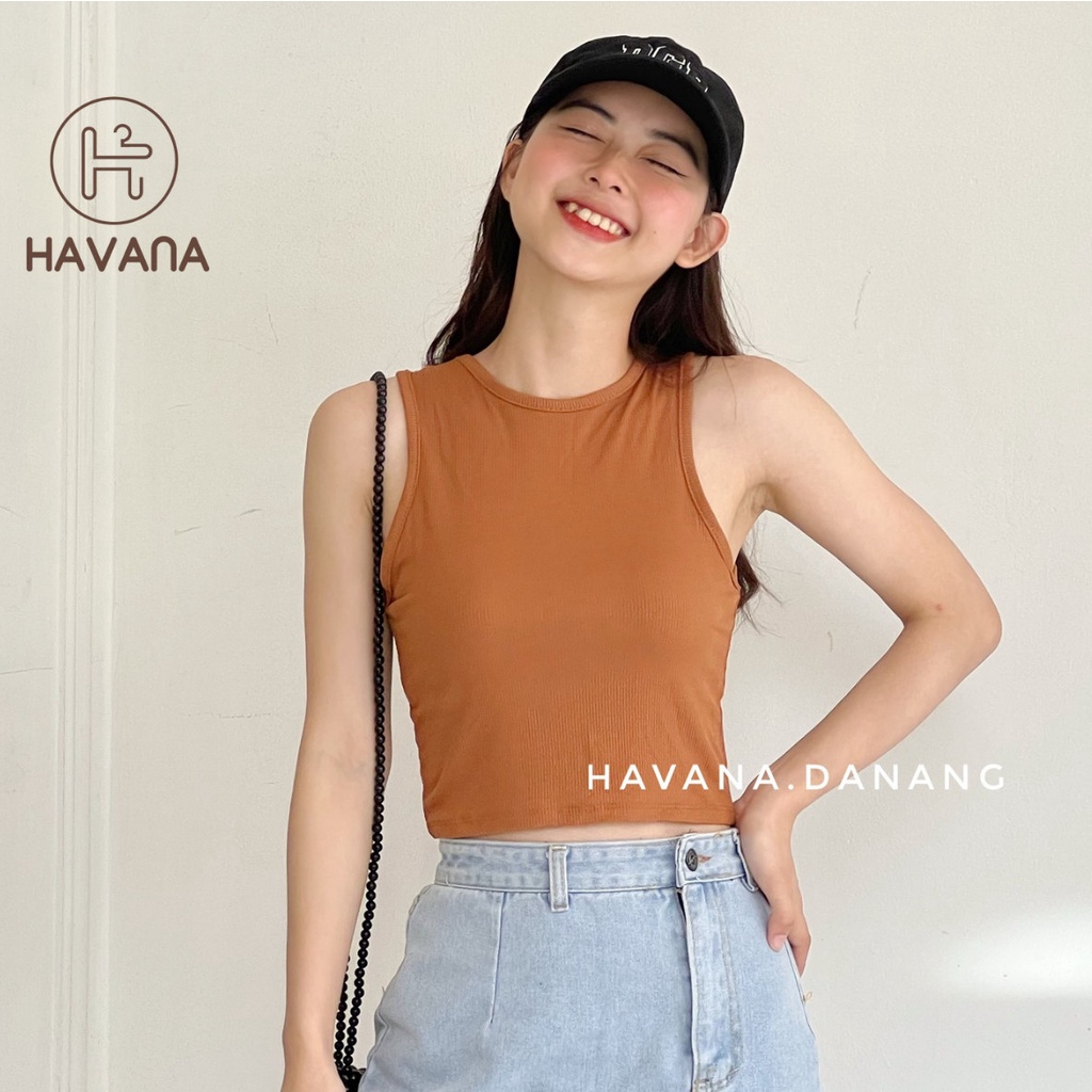 Áo ba lỗ nữ, croptop sát nách nữ ôm body AE180