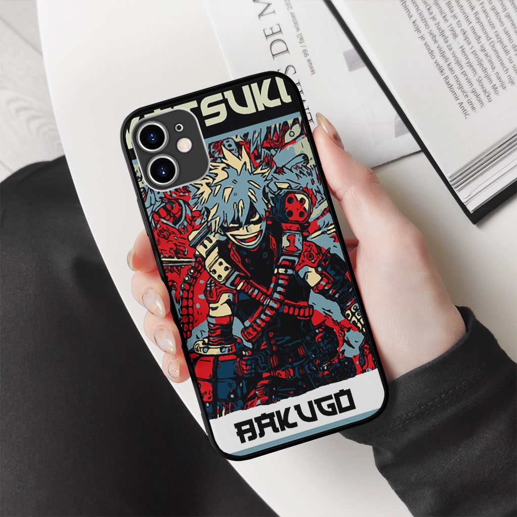 Ốp ĐT My Hero Academia Katsuki Bakugo súng máy cực ngầu cho IPHONE và SAMSUNG  MANGA00568