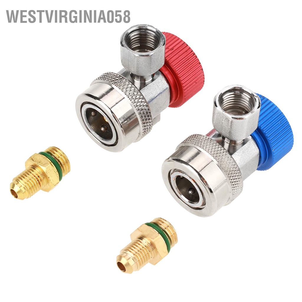 Có thể bán buôn Đầu nối nhanh R134 A / C Thấp Cao Bộ chuyển đổi bộ ghép điều hòa không khí có nắp Westvirginia058 Hàng giao ngay