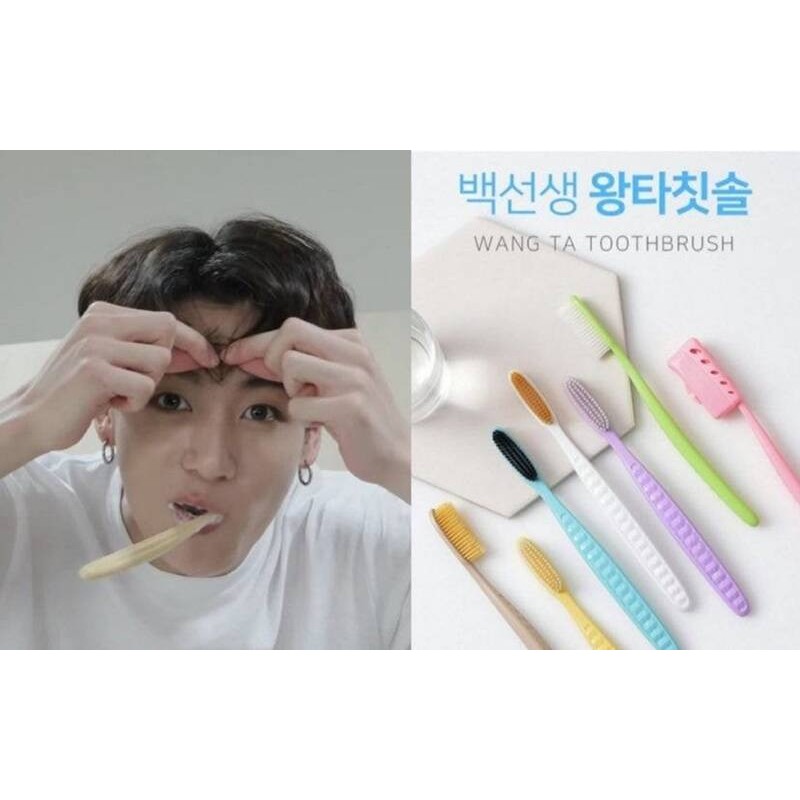 Bàn chải đánh răng than tre bạc nano Wangta BTS JungKook review bàn chải số 1 Hàn Quốc siêu mềm mịn