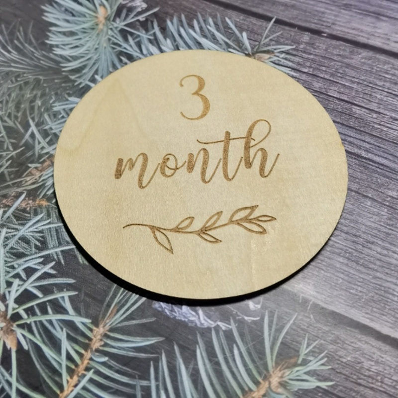 Set 13 Tấm Thẻ Ghi Âm Phát Triển Theo Tháng Làm Thủ Công Kỷ Niệm Cho Bé Sơ Sinh