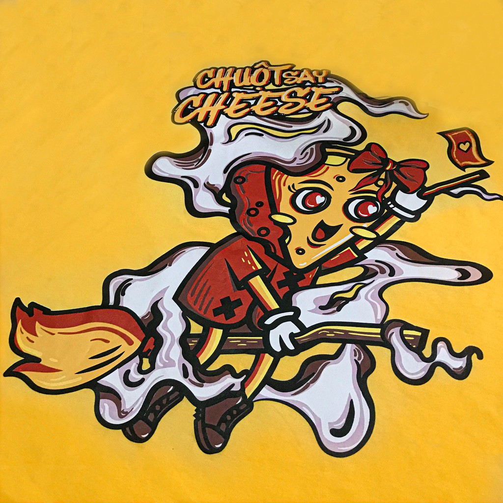 Áo thun cotton dành cho couple: Chuột Say Cheese - YÊU LÀ ĐỦ | BigBuy360 - bigbuy360.vn