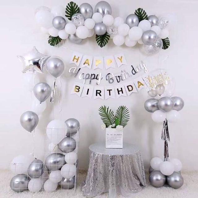 Mẫu set bóng trang trí sinh nhật cho khách xem