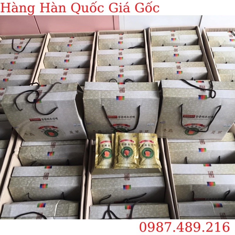 [SỈ TẬN GỐC]Nước Đông trùng Hạ thảo quai xách Hàn Quốc, Hộp 30 gói