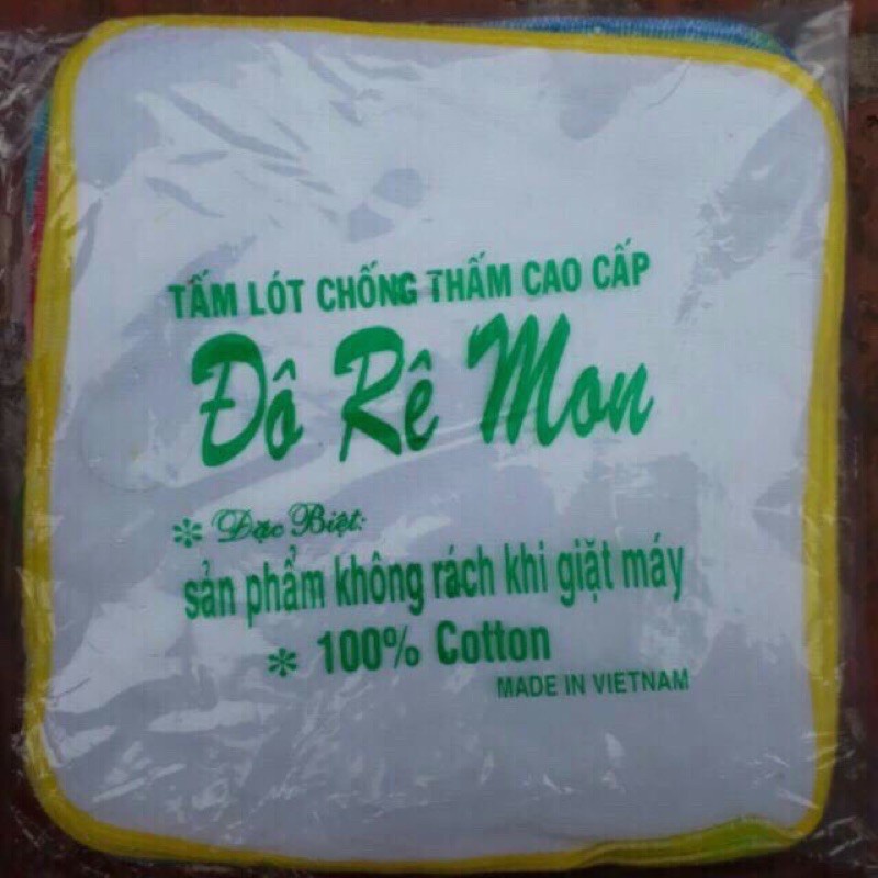 Combo 10 miếng lót chống thấm Đoremon 100% cotton