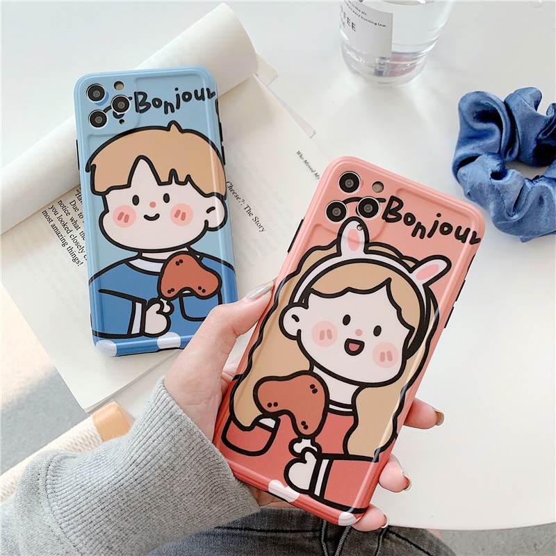 Ốp lưng iphone Bonjour IMD dày dặn viền nổi 5/5s/6/6plus/6s/6splus/7/7plus/8/8plus/x/xr/xs/11/12/pro/max/plus/promax | BigBuy360 - bigbuy360.vn