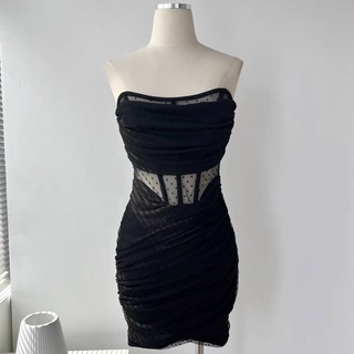 Đầm body có gọng phối ren bi lưới hàng thiết kế oder15n