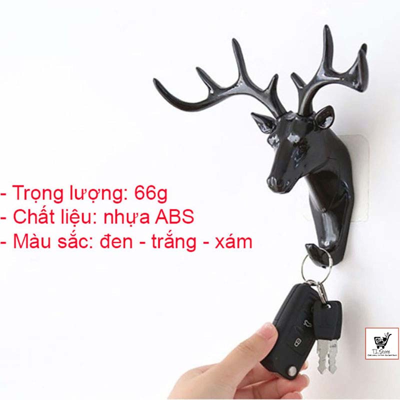 Móc treo quần áo hình sừng Hươu tiện ích ,treo được nhiều đồ tiết kiệm không gian - MOC-HUOU