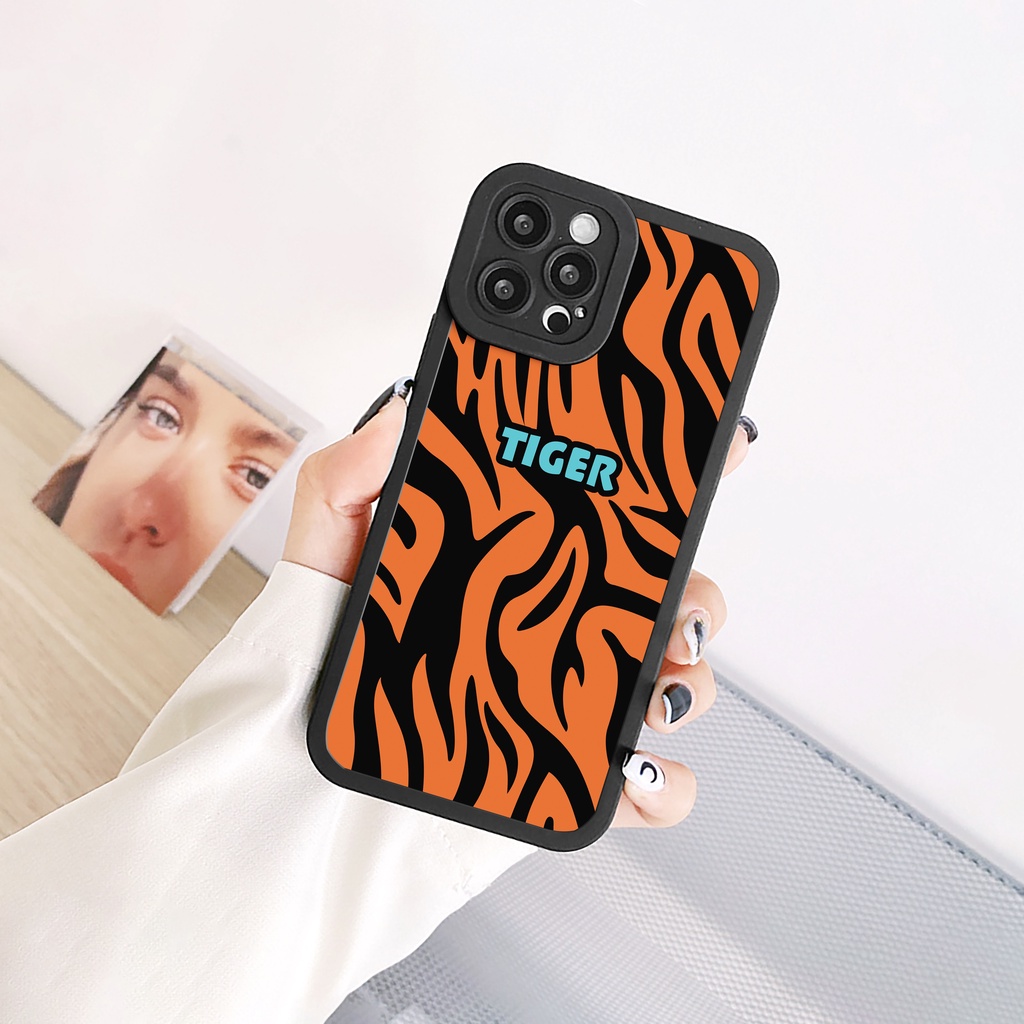 Ốp lưng iphone Vằn Cam bóng cạnh vuông 6/6plus/6s/6splus/7/7plus/8/8plus/x/xs/11/12/13/14/pro/max/promax/plus/shin/case