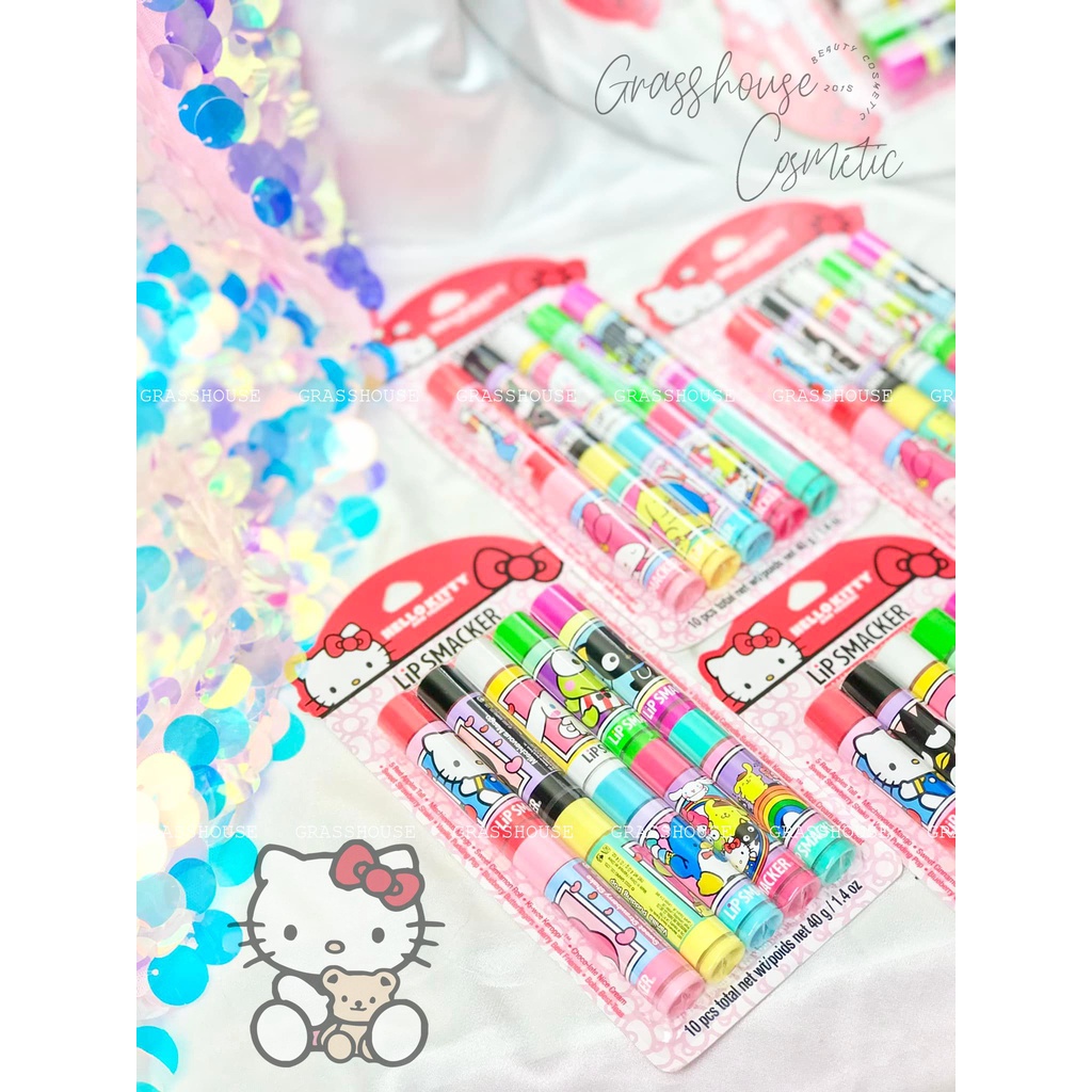 SON DƯỠNG MÔI LIP SMACKER HELLO KITTY HÀNG US CÓ BILL AN TOÀN DÁNH CHO TRẺ EM