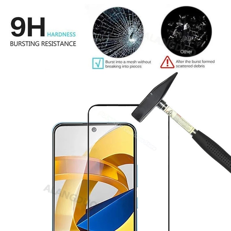 Kính cường lực 2 trong 1 bảo vệ ống kính máy ảnh cho Xiaomi Poco M4 Pro M3Pro Xiomi Poco M4 M3 X3 Pro
