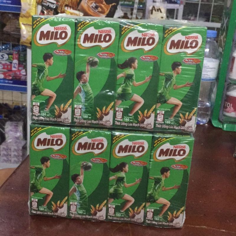 1vỉ Milo 4 hộp 180ml