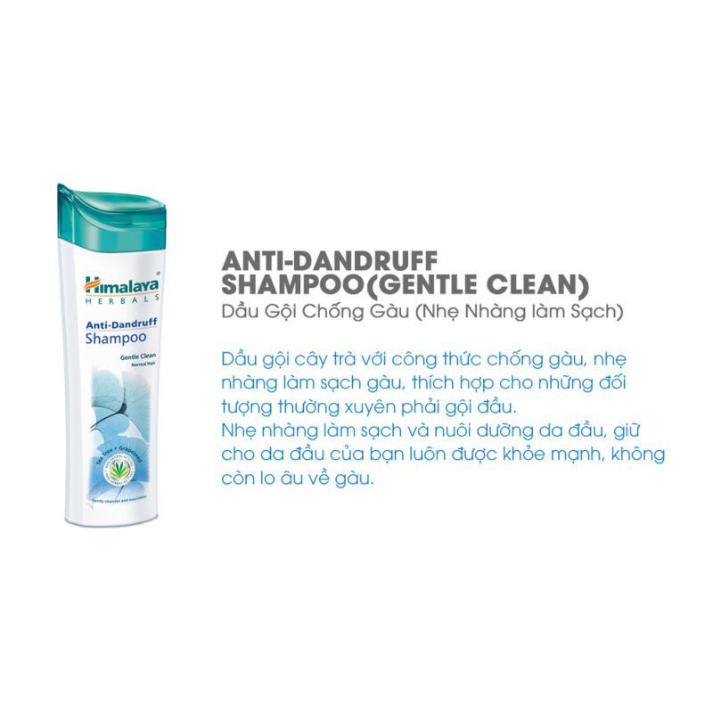[HB- Gift] Dầu gội trị gàu, ngứa da đầu dịu nhẹ cho da Himalaya Anti-Dandruff Shampoo(Gentle Clean) 100ml | BigBuy360 - bigbuy360.vn
