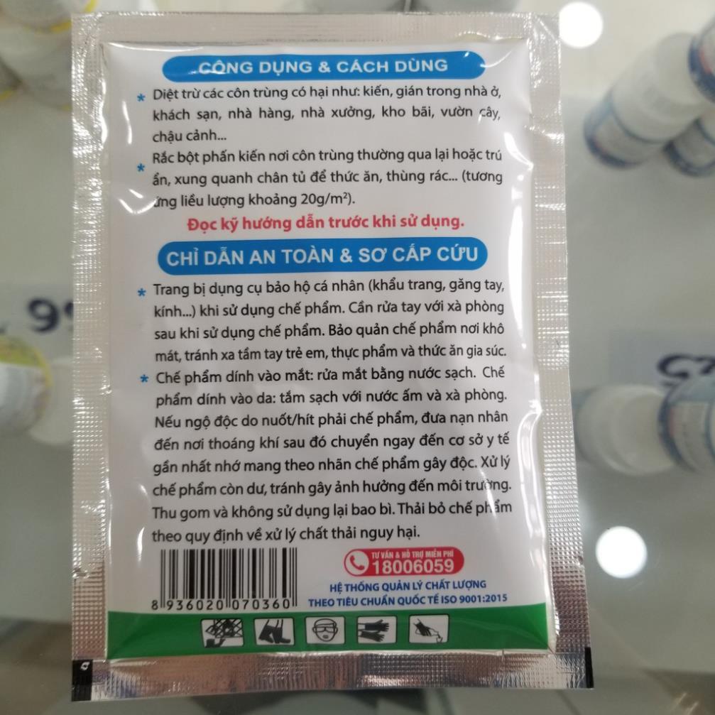 Bột phấn kiến Vipesco là chế phẩm diệt trừ kiến và gián tận gốc | gói 50g
