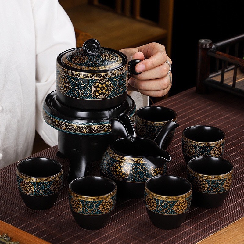 Bộ ấm chén pha trà cối xay