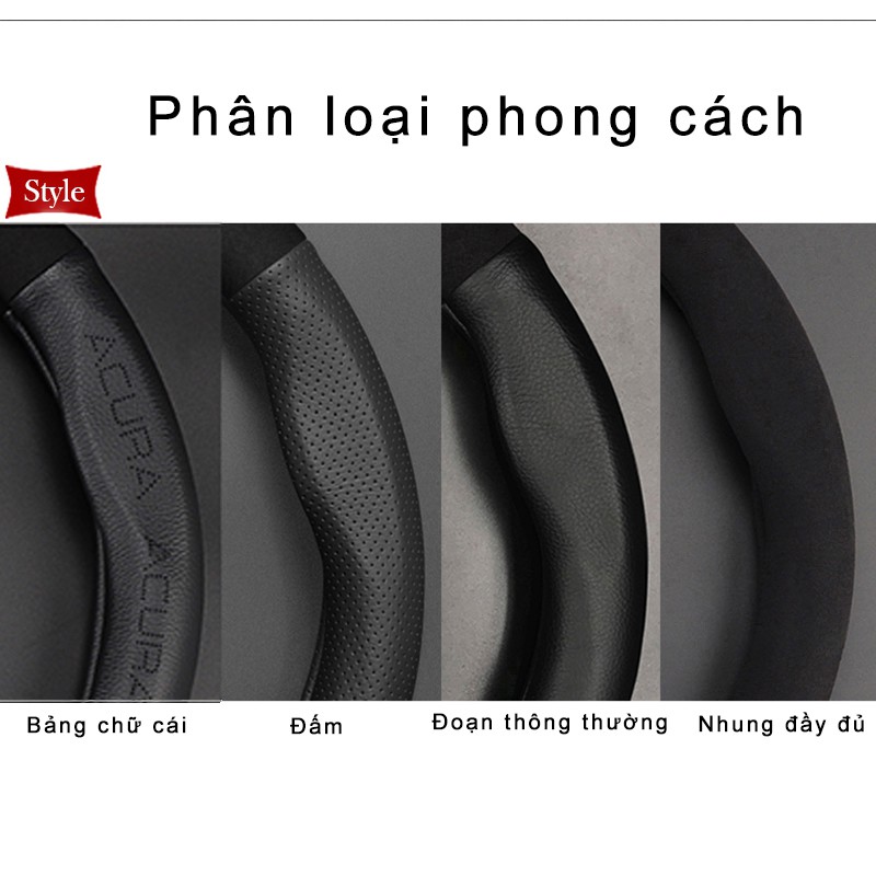 Acura Bọc vô lăng lông da bò thật ô tô cao cấp đẹp Đàn ông mùa hè mùa đông Acura TSX MDX RDX TL RSX TLX Integra GT3 Car Fur Leather Steering Wheel Cover