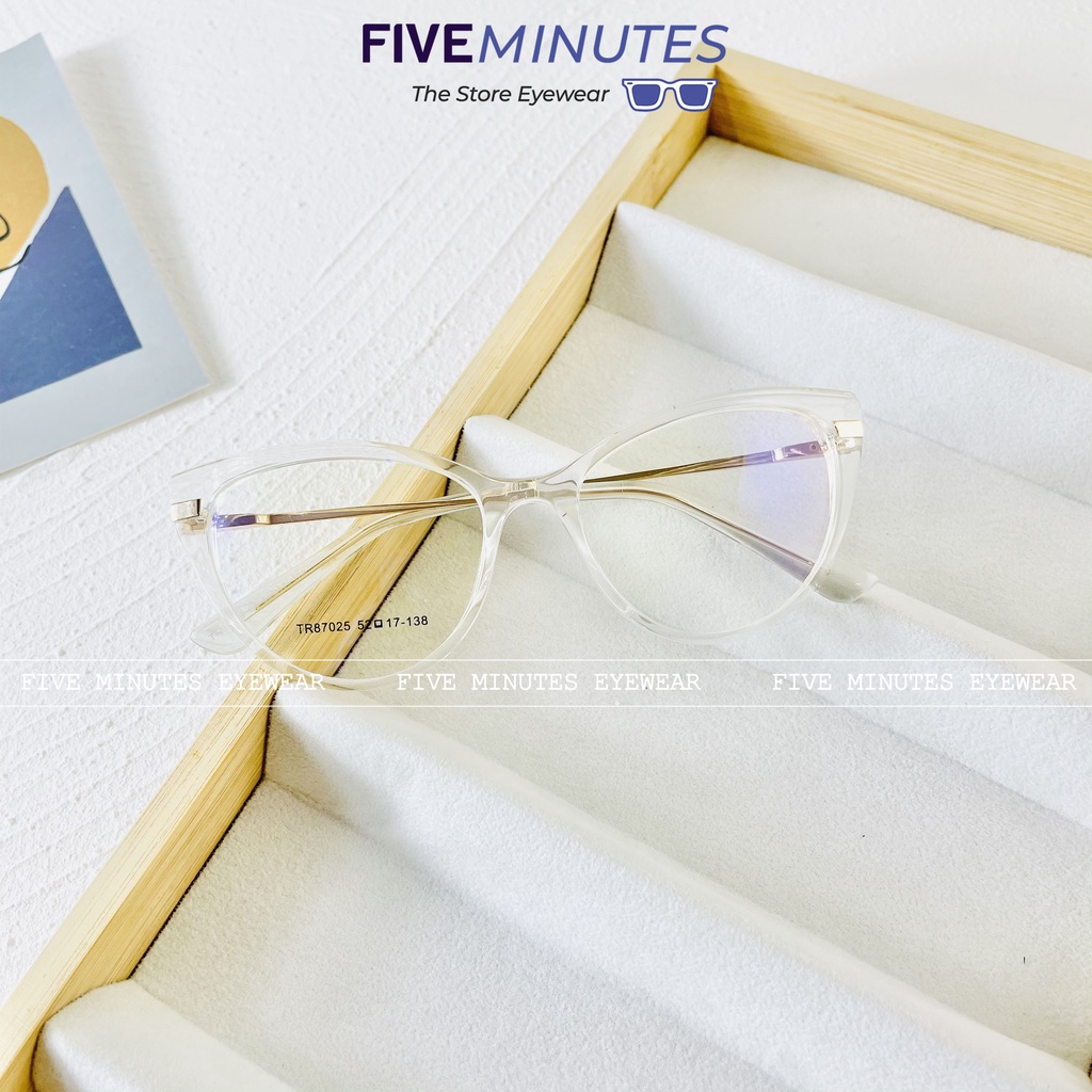 Gọng kính mắt mèo - thời trang nữ cao cấp - càng kính lò xo Siêu hot 87025 - Five Minutes Eyewear