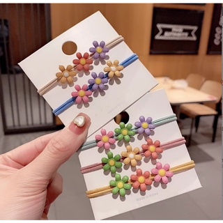 Dây cột tóc, đồ buộc tóc phối hoa xinh xắn