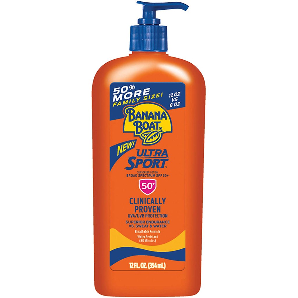 Kem chống nắng thể thao kháng nước Banana Boat Ultra Sport Sunscreen Lotion SPF 50+ 354ml
