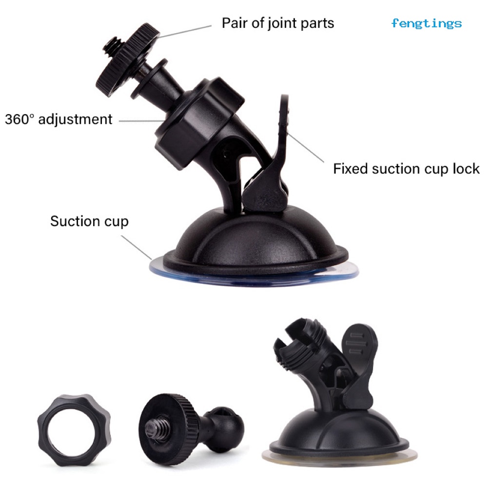 Giá đỡ máy ảnh gắn kính chắn gió xe hơi có giác hút 1/4 inch