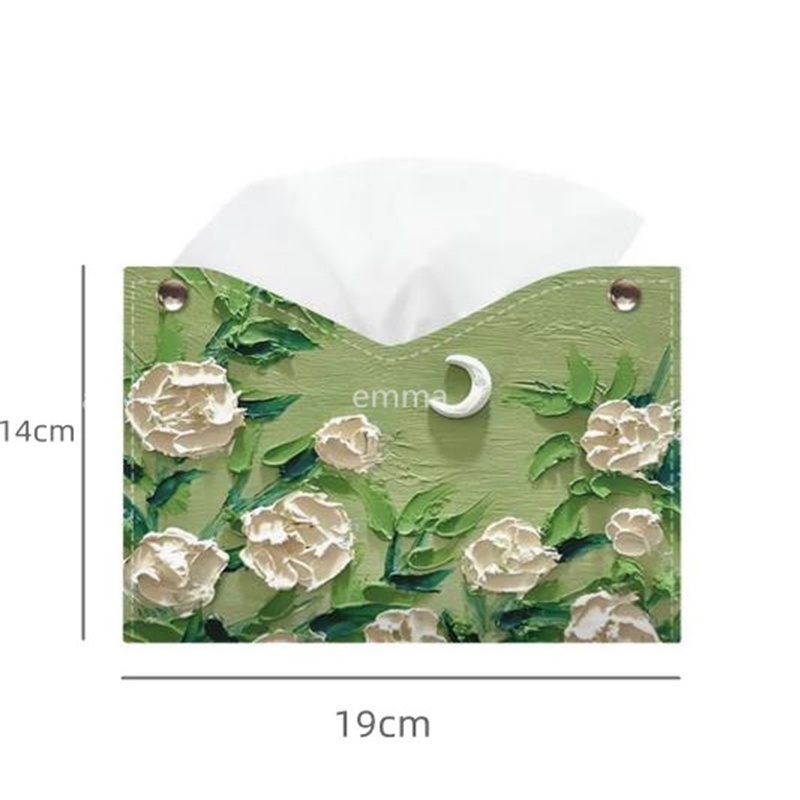 Hộp Đựng Khăn Giấy Bằng Da Pu Cao Cấp Để Bàn Tiện Dụng
