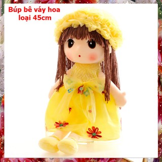 Búp bê sang trọng mềm mịn siêu xinh đáng yêu màu vàng 45cm