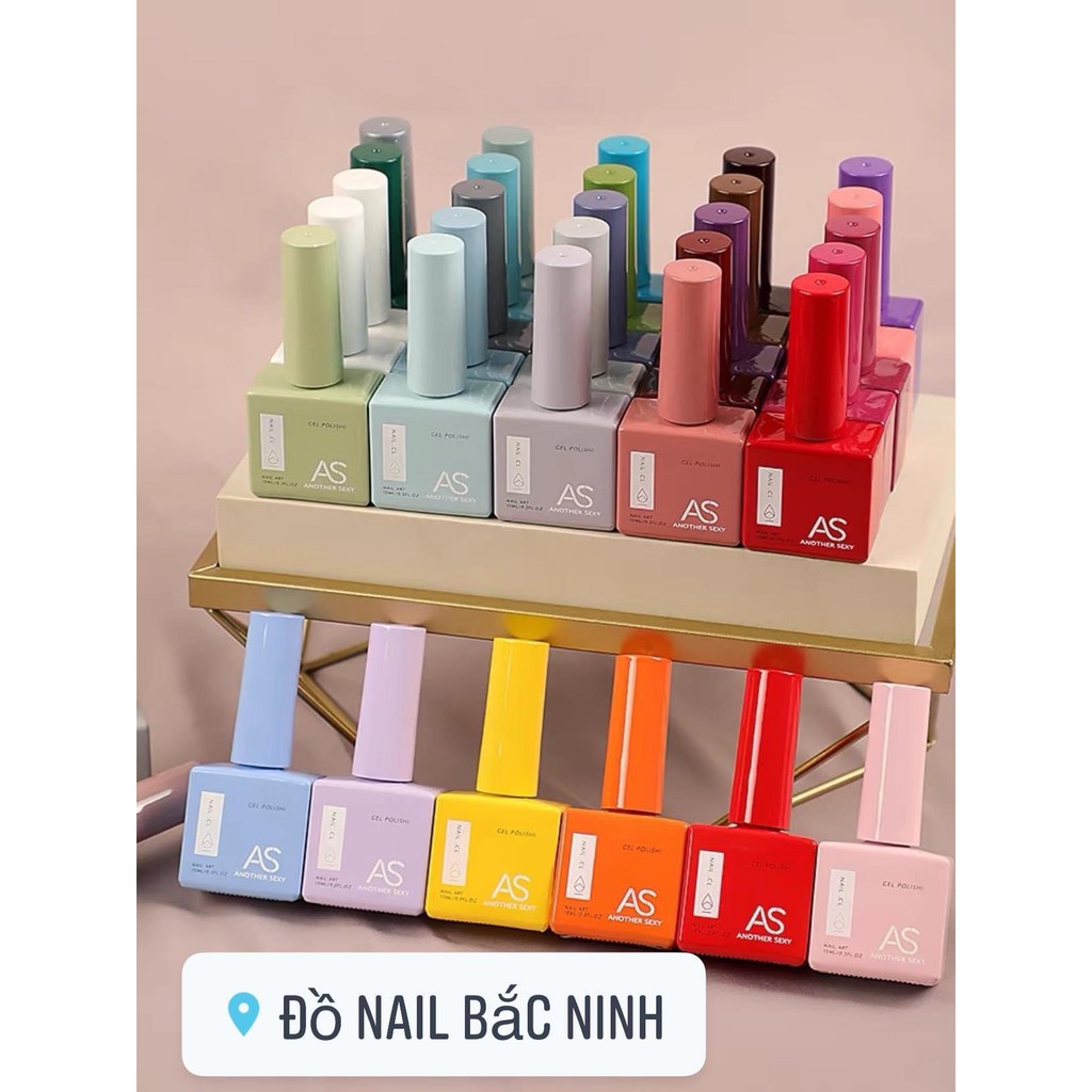 Set Sơn Gel AS 60 Màu Chính Hãng Chất Sơn Siêu Đặc, Bóng , Mướt - Tặng Kèm Base , Top , Cứng Móng Và Bảng Màu