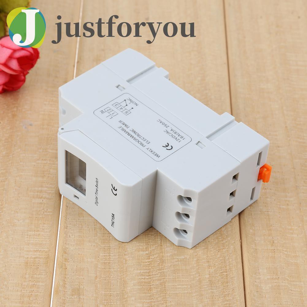 Justforyou2 Electronic Switch Weekly Programmable Digital Switch Relay Timer Controller