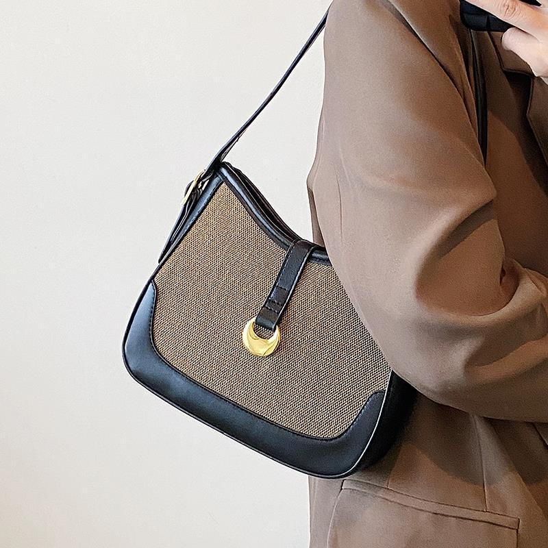 Túi Đeo Vai Màu Đen Kiểu retro Thời Trang Cho Bạn Gái