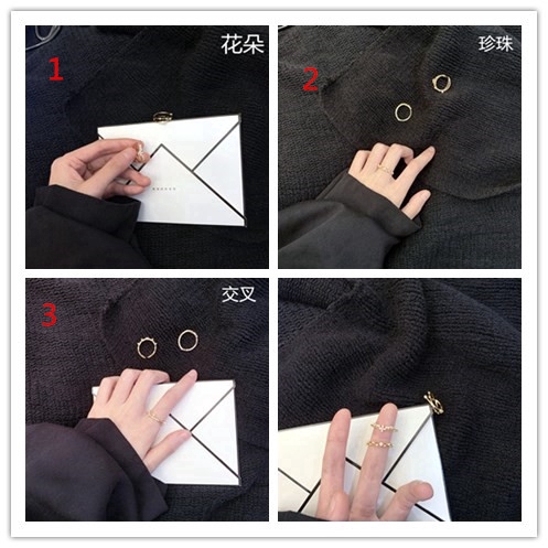 Nhẫn đính đá nhân tạo kiểu dáng thời trang dành cho nữ