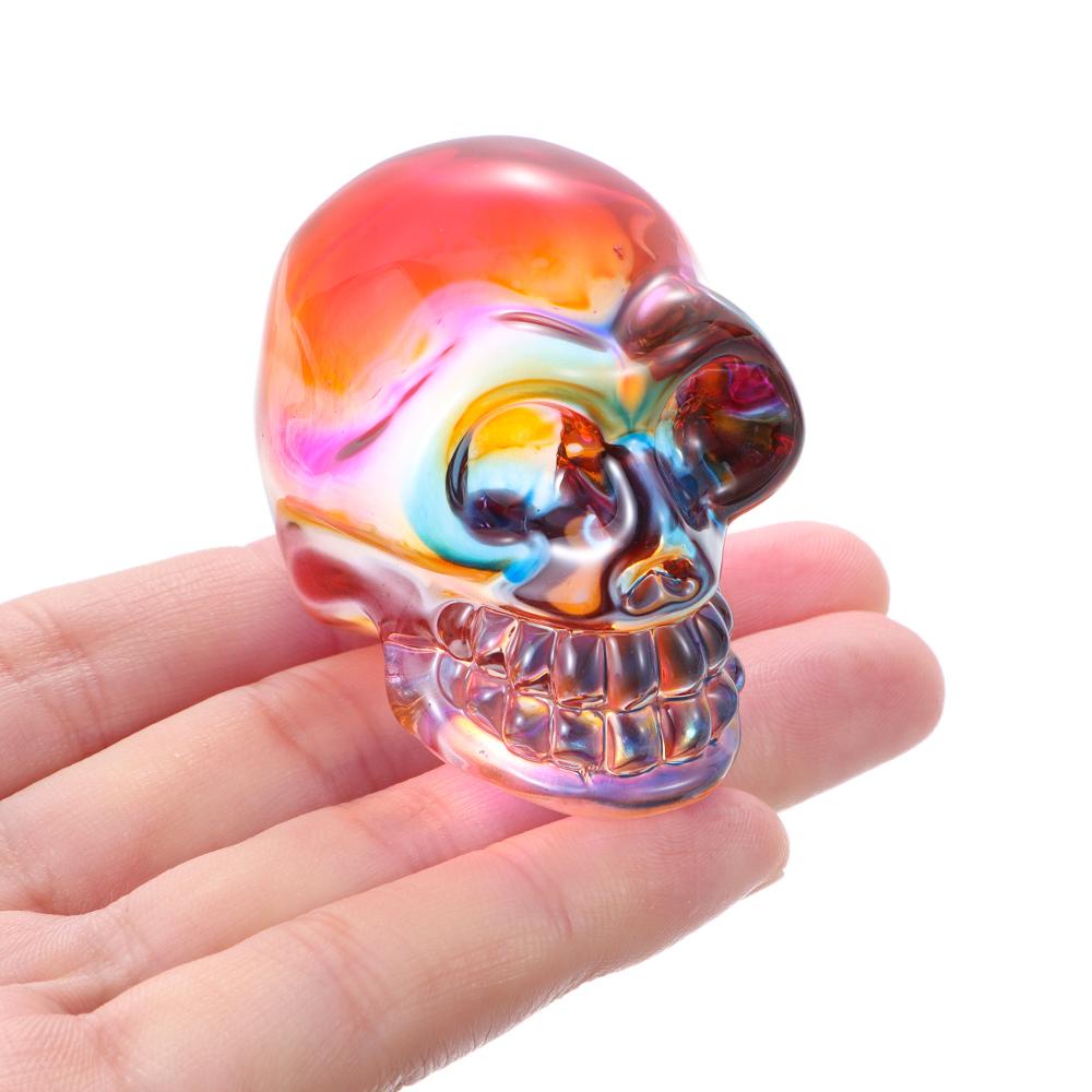 CONOPERY Tượng Đầu Lâu Pha Lê Tự Nhiên Điêu Khắc Chữa Lành Bằng Đá Thạch Anh