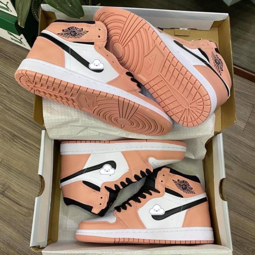 Giày thể thao nữ air Jordan 1 Hồng Đen cổ cao cổ thấp cá tính hot nhất 2021 Full Box | BigBuy360 - bigbuy360.vn