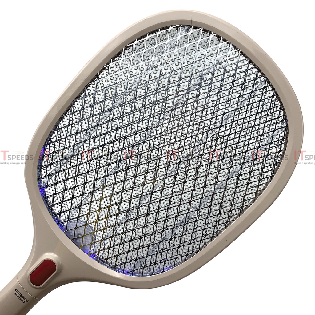 Vợt Muỗi Nanoco Thông Minh 2 In 1 NMR103BE, Pin Sạc 1200mAh, Nhựa ABS, Khung Lưới 3 Lớp Bảo Vệ, Chính Hãng BH 12 Tháng