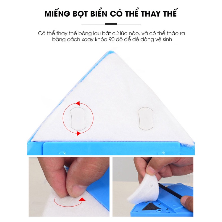 Bộ lau kính 2 mặt