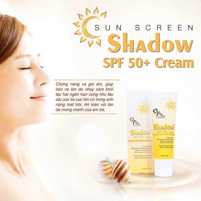 [Phân phối chính hãng] Kem Chống Nắng, Dưỡng Ẩm Da Fixderma Shadow thoáng nhẹ, không gây mụn cho da nhạy cảm