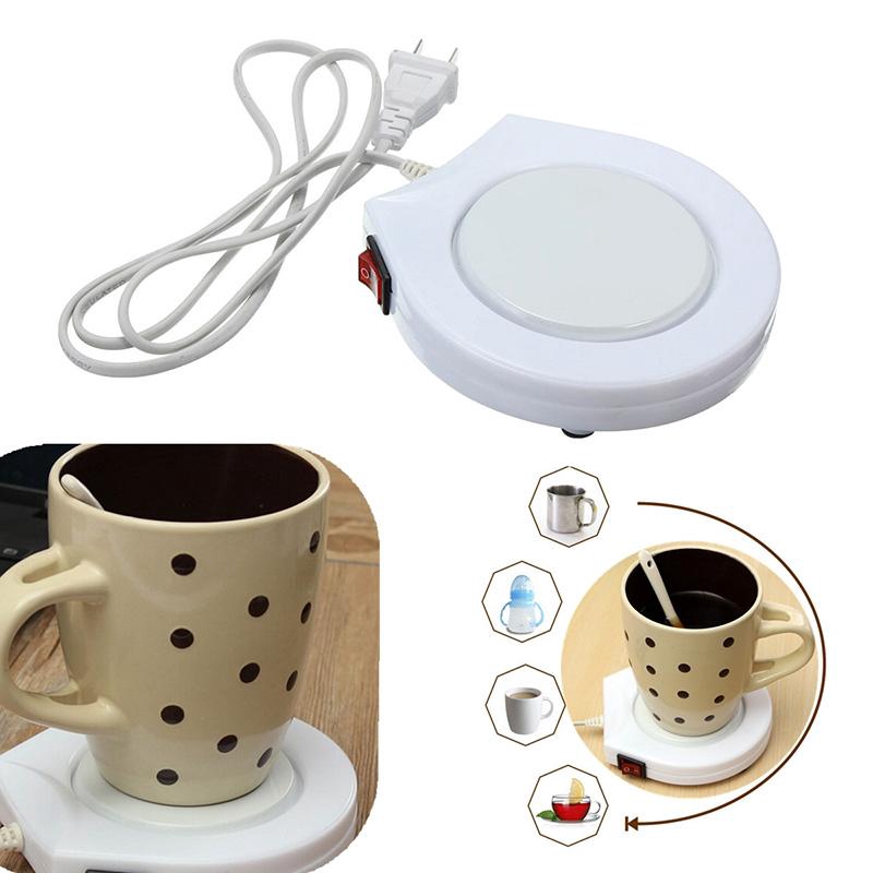 Độc đáo màu trắng điện tử cung cấp ấm hơn hâm nóng Pad cà phê sữa Mug US Plug