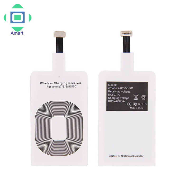 Universal Qi Wireless Charger Receiver Card Charger Adapter Pad Coil for iPhone/Type-C