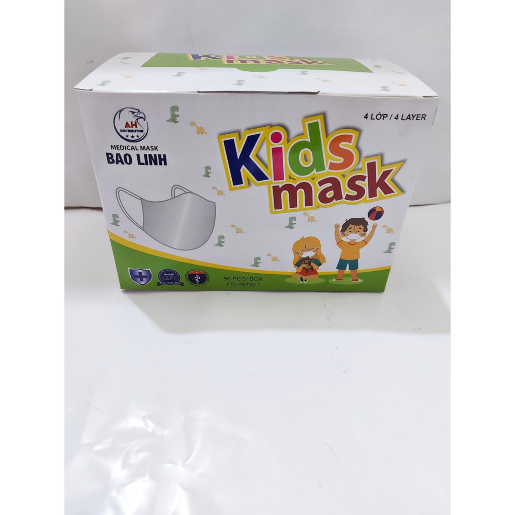Khẩu Trang Y Tế Trẻ Em Cao Cấp Kháng Khuẩn Hình Siêu Dễ Thương Dành Cho Bé Dưới 10 Tuổi, Kid Masks
