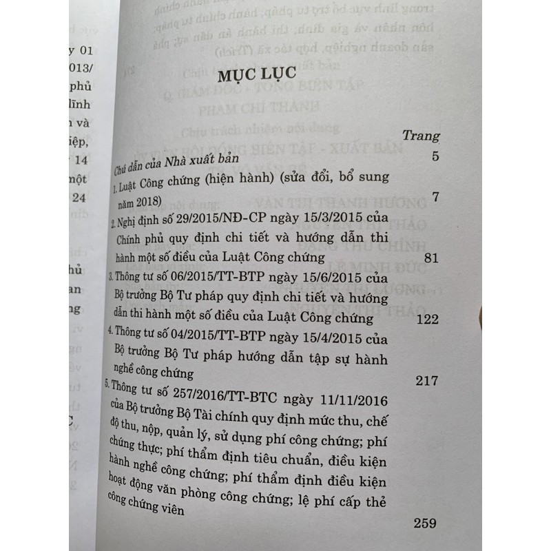 Sách - Luật công chứng (hiện hành) (sửa đổi , bổ sung năm 2018) và các văn bản hướng dẫn thi hành (tái bản có chỉnh sửa)