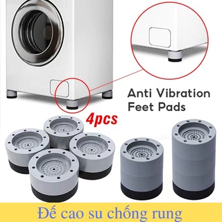 Combo bộ 4 đế cao su đa năng chống rung ồn trượt cho máy giặt sấy tủ lạnh và kê bàn ghế dụng gia đình | TP015