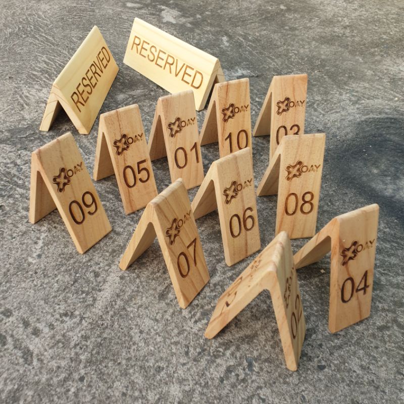 Thẻ số để bàn cà phê