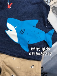 Bộ Hè Bé Trai Cá Mập Navy Carters