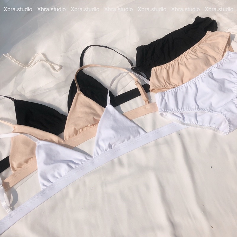 Set đồ lót tam giác thun cotton 3 màu trơn cơ bản | BigBuy360 - bigbuy360.vn