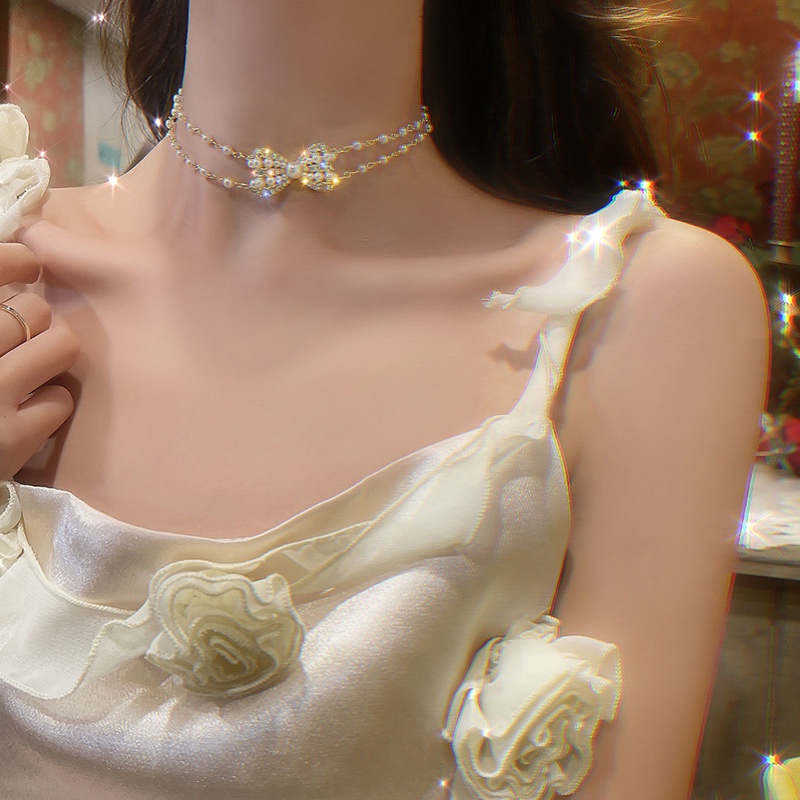 Vòng Cổ 2022 Đính Ngọc Trai Sang Trọng Cho Nữ