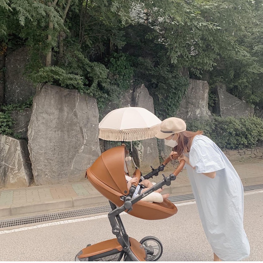 [CHỤP ẢNH BÉ SIÊU CUTE] Ô Dù gắn ghế ngồi ,xe đẩy cho bé thích hợp du lịch ,chụp ảnh bé phong cách dễ thương
