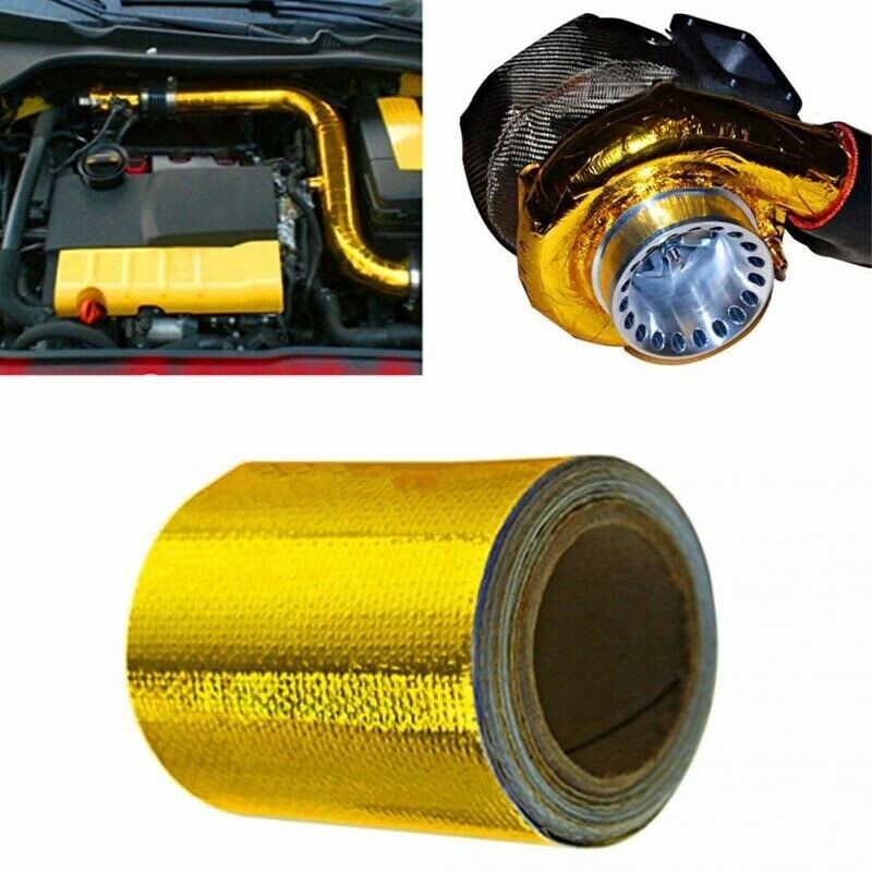 ⚡Hot Sale⚡Gold Thermal Exhaust Tape Air Intake Heat Insulation Shield Wrap Reflective Durable New-ISHOW