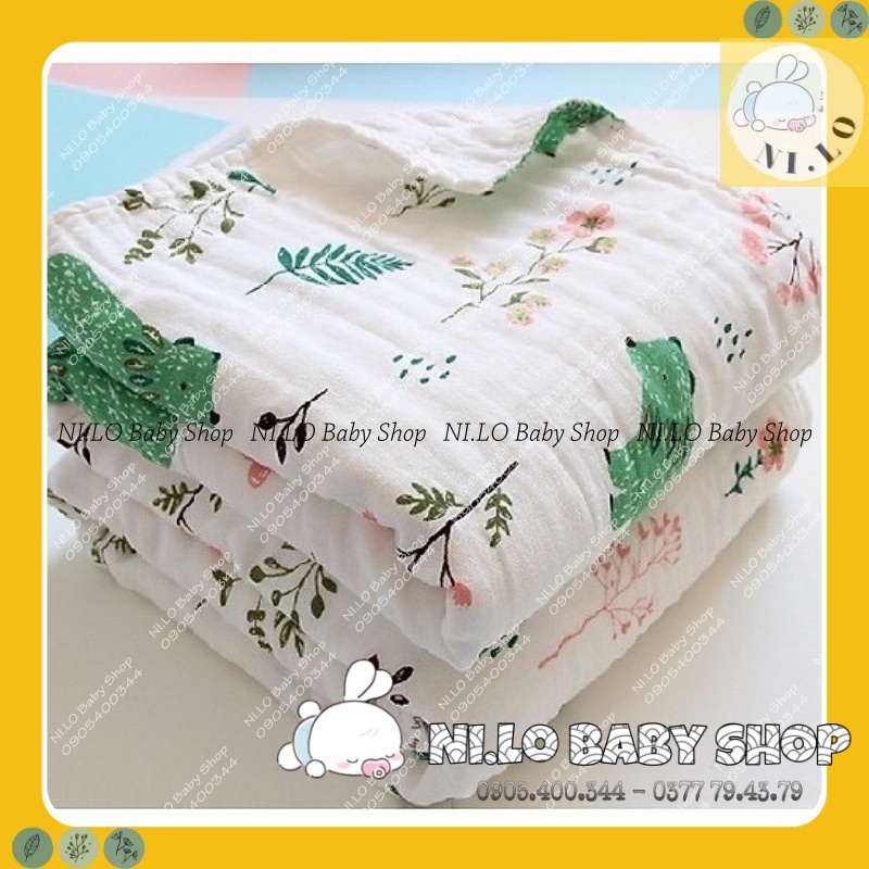 Khăn Tắm Muslin cho bé Vải Xô Kiluta Khổ 1m2 - 1m1