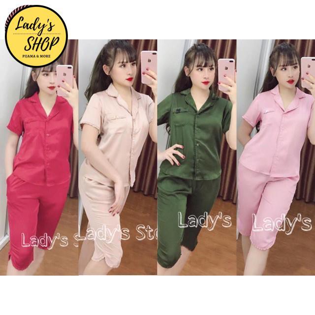 [Mã 44FASHIONSALE1 giảm 10K đơn 50K] Đồ bộ pijama lụa pijama lửng viền bèo