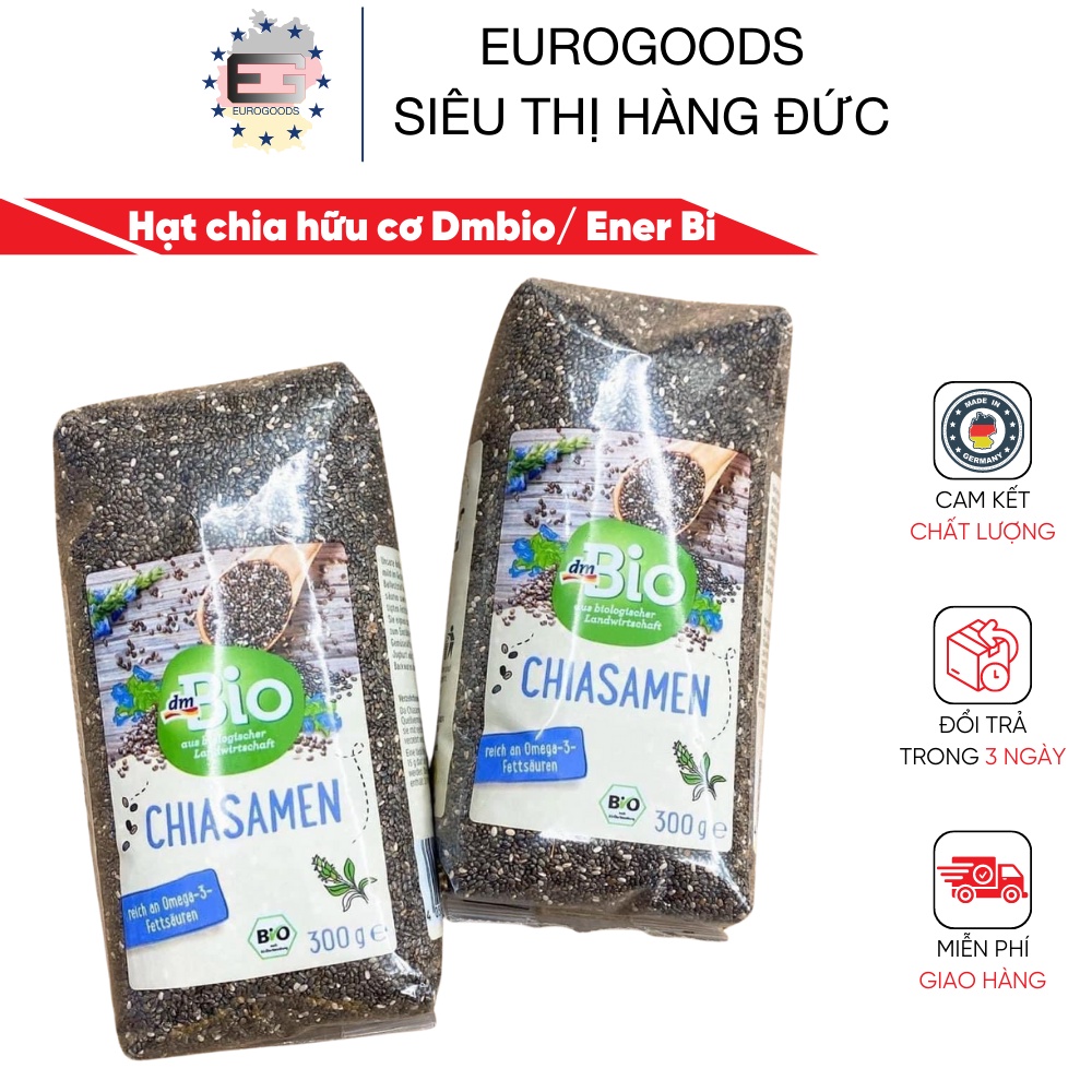 Hạt chia ⚡ CAO CẤP ⚡ Hạt chia hữu cơ Dmbio/ Ener Bio 300g hàng nội địa Đức, sản xuất hoàn toàn từ tự nhiên, an toàn